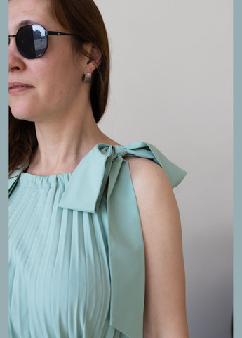 Літній плісирований сарафан ментоловий Capricious 061 (333832365)