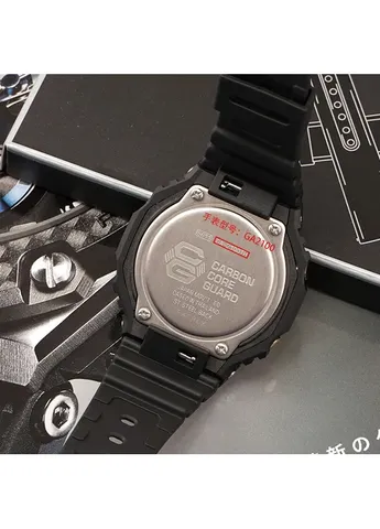 Ремешок + безель (рант) для Casio G-Shock GA-2100/GA-2110 Red Black Modfit (407402996)