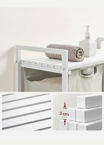 Кошик для білизни Chariot з двома відділеннями 2 x 46л Leobert (301865902)