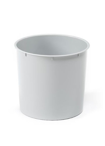 Кашпо 140 белый с серой вставкой, пластик Lamela Ацтек (345726174)