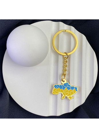 Брелок Мапа України (позолота) (6459) Dobroznak (368880621)