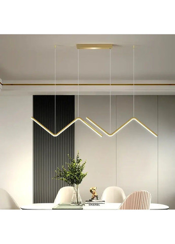 Світлодіодна люстра Австрія PJ820 (90х11см) Золотиста No Brand (331639962)