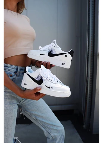 Белые летние кроссовки nike air force 107lv8 ultra white black 1 найк аир форс No Brand