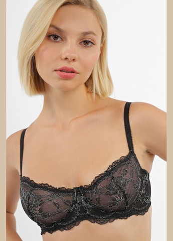 Черный комплект белья с кружевом Sambario JO-1800 black