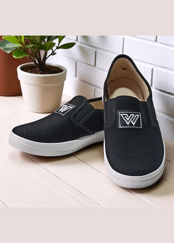 Черные ортопедические текстильные слипоны для подростка мальчика валди Waldi