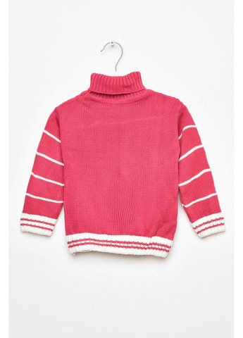 Малиновий зимовий светр дитячий для дівчинки малинового кольору пуловер Let's Shop