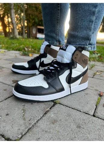 Комбіновані літні кросівки nike air jordan 1 darck mocha найк аір джордан No Brand