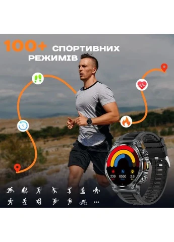 Умные смарт часы Smart Surf X Pro Black Rubber, 2 ремешка UWatch (378267604)
