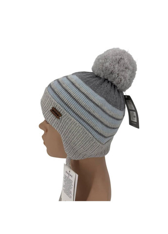 Шапка, арт. 18, сірий з блакитним, 40-42 Barbaras (357204164)