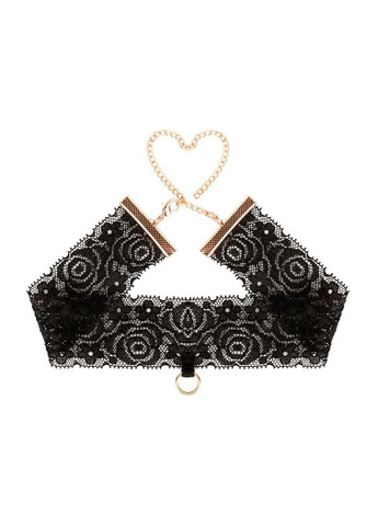 Мереживні наручники та комір - Lace Cuffs and Collar - Black Rosy Gold (369945749)