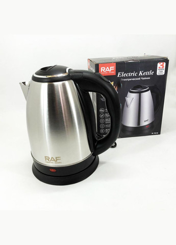 Электрочайник R.7816 дисковый металлический 2 л 1500 Вт, Мощный кухонный чайник RAF (364665009)