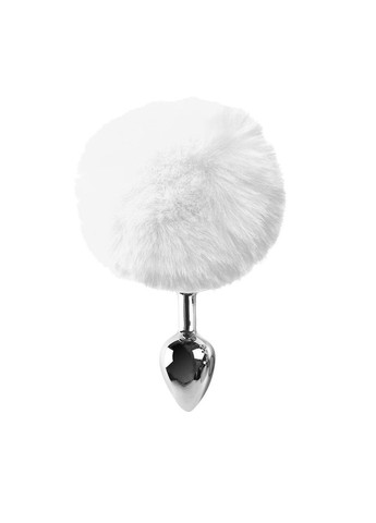 Металева анальна пробка М Art of Sex — Bunny Tails Butt plug, Білий No Brand (366878717)