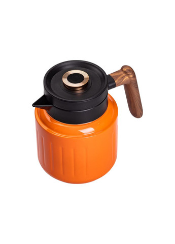 Чайник-термос 1 л із заварником та датчиком температури помаранчевий Yiwu (332987204)