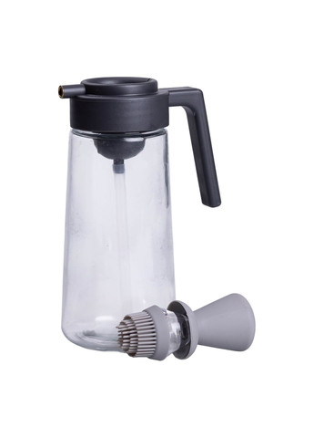 Пляшка для олії скляна 2 в 1 з корком і силіконовим пензликом 550 мл, Yiwu (328441377)