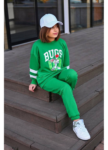 Підлітковий зелений костюм з люксового пеньє (ЗАМІРИ В ОПИСІ) GD/GL Модний простір (369625027)