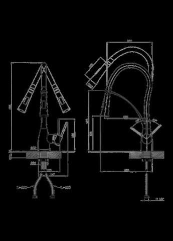 Комплект кухонной мойки KRP Schwarze - 50х50HM PVD Kroner (336935244)