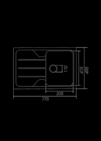 Гранитная мойка для кухни 7850 VERONA матовая Антрацит Valeso (342071663)