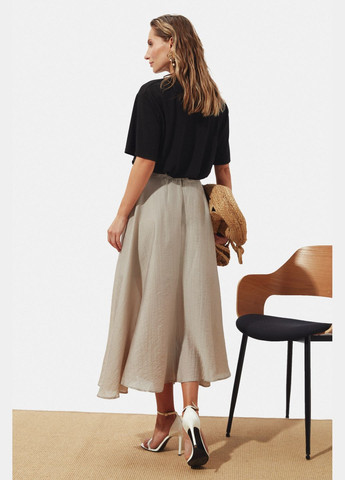 Бежевая кэжуал однотонная юбка ST-Seventeen