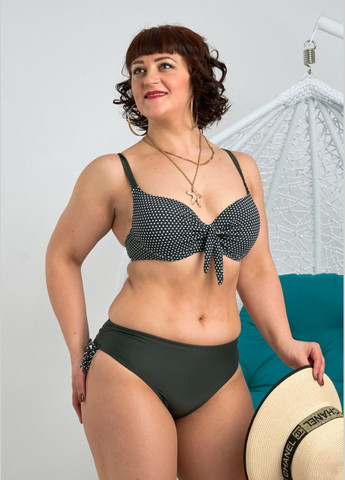 Темно-зелений літній купальник samegame 3283-2 Alenka Plus