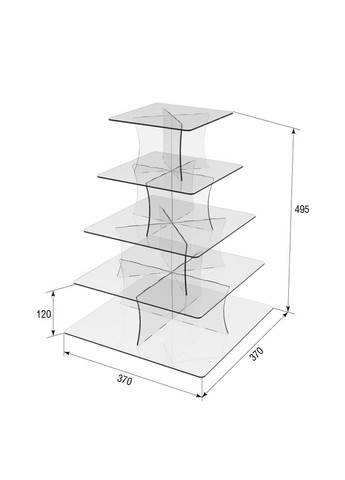 Підставка під торти і для кенді бару на 5 ярусів Ekostar (368306761)