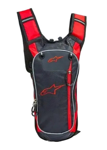 Рюкзак мото вело сумка з місцем під питну воду питною системою на 2 відділення 6 л 49х16х8 см (476640-Prob) Чорний з червоним Unbranded (285799457)