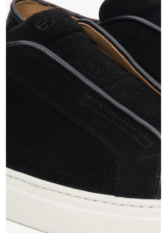 Чорні кеди низькі, колір чорний Estro