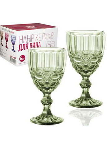 Набор 6 бокалов для вина Elodia Винтаж, изумрудное стекло S&T (279323665)