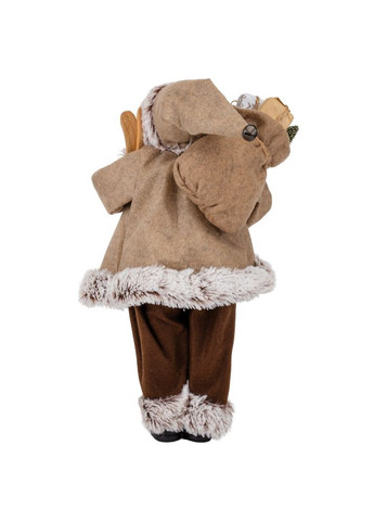 Фигура Санта с лыжами 45х22 см 119162-009 текстиль No Brand (346152486)