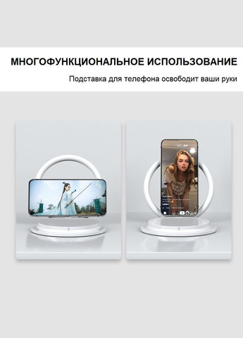 Многофункциональная беспроводная зарядка SL-603 Wireless Charger Led Desk Lamp White VHG (334305148)