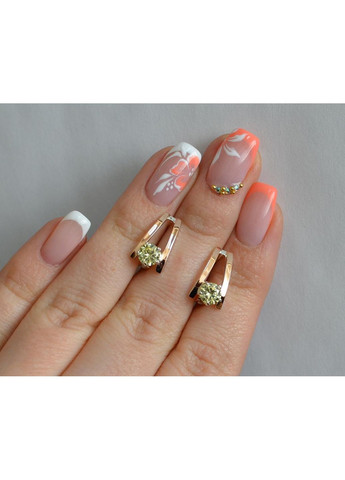 Серебряные серьги с напайками из золота Silver Style (367113135)