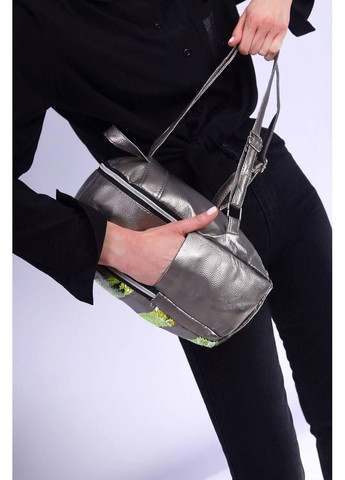 Рюкзак жіночий сірий з паєтками No Brand Рюкзак для міста (362894411)