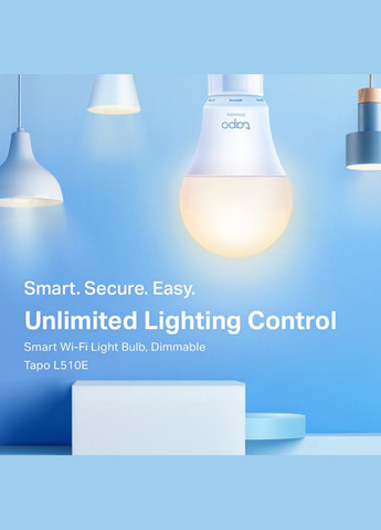 Розумна Wi-Fi лампа Tapo L510E 2 шт. N300 TP-Link (315143123)