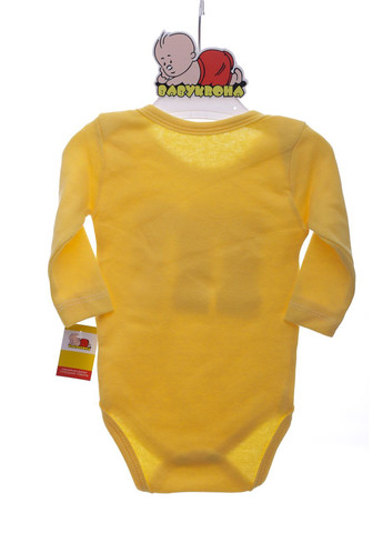 Боди с длинным рукавом интерлок "М" желтое 68 см (41490) Murat baby (296193399)