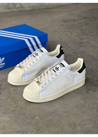 Бежеві кросівки чоловічі adidas superstar beige v2 адідас суперстар бежеві демісезон No Brand