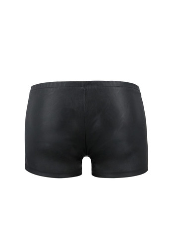 Мужские кожаные боксеры с молниями Short Matt, черные Passion (297587158)