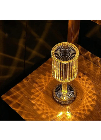 Настільна декоративна бездротова акумуляторна кришталева лампа нічник світильник з пультом 8.5x24.5см (478198-Prob) Unbranded (303516346)