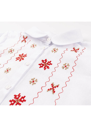 Белая детская вышиванка льняная для девочки Бембі лен (355169267)