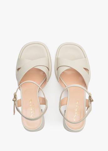 Светло-бежевые босоножки, цвет молочный Evaluna