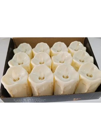 Декоративные LED-свечи с эффектом капающего воска на батарейках 12 шт (2104618929) No Brand (372466570)