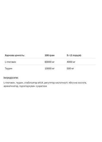 Glutamine Recovery Amino - 250g Oranje Allnutrition (369400200)