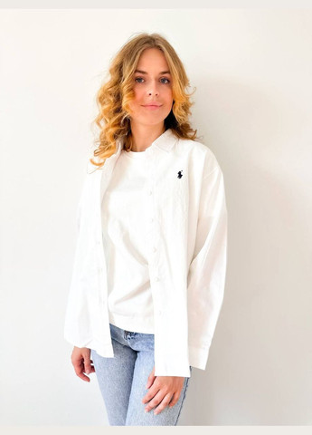 Голубой рубашка однотонная No Brand