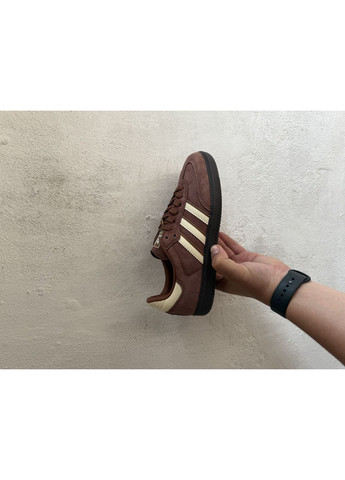 Комбіновані Осінні кросівки чоловічі adidas samba og prelowed brown адідас самба No Brand