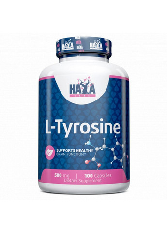 Аминокислота L-Tyrosine 500 mg, 100 капсул Haya Labs (293338952)