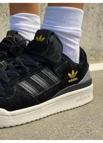 Черные демисезонные кроссовки мужские adidas forum black white 2 адидас форум No Brand
