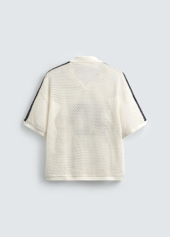 Бежевая футболка-поло для мужчин Zara