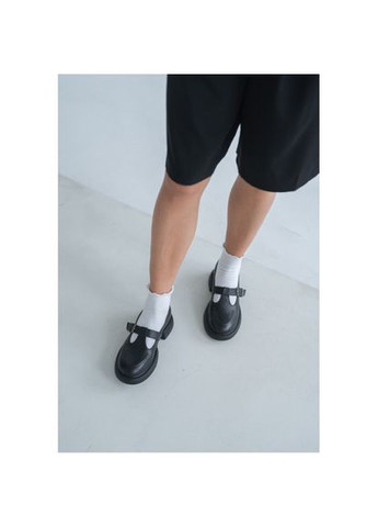 Черные женские туфли на низком ходу Натуральная Кожа р. (00110ch) Vm-Villomi
