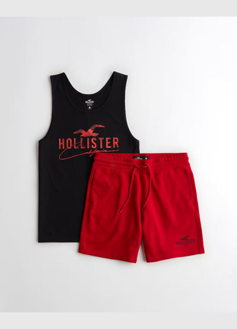 Красный демисезонный комплект (майка, шорты) (2 шт.) hc9673m Hollister