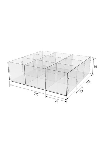 Коробка 9 ячеек 216х222х70 Ekostar (368307196)