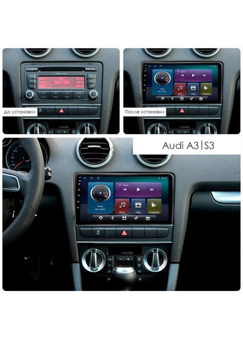 Штатная магнитола для Audi A3 II (8P) Рестайлинг 2 2008-2013 экран 9" 4/32Gb 4G Wi-Fi GPS Top Ауди 9шт Lesko (336195403)