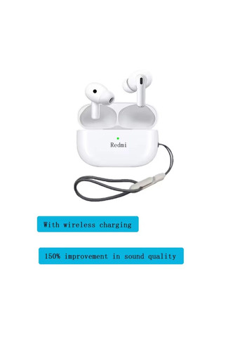 Беспроводные наушники Redmi Bluetooth 5.2 с микрофоном шумопоглощением и водонепроницаемостью White Xiaomi (356510255)